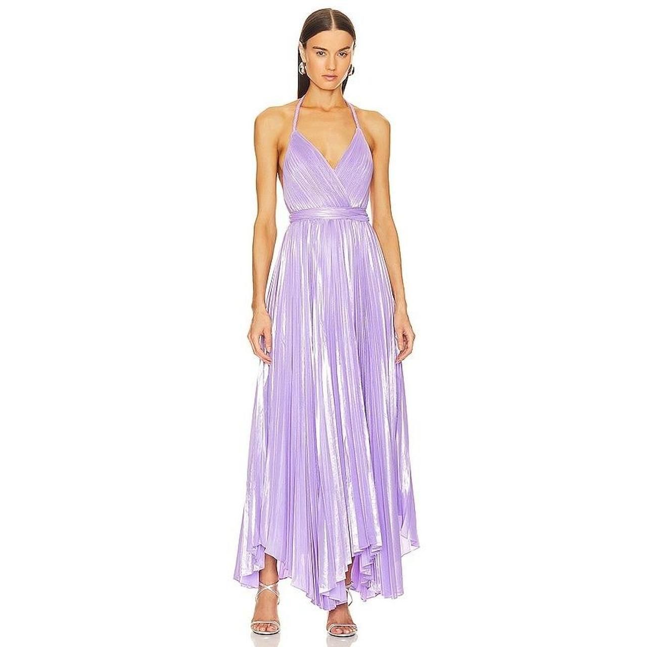 Alice & Olivia Women's Metallic Purple Formal Dresses New